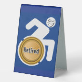 Plaque De Table Handicapés à la retraite (Verso)