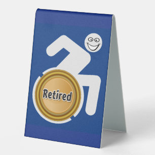 Plaque De Table Handicapés à la retraite
