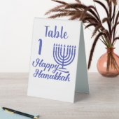 Plaque De Table Hanoukka heureuse numérotée (En SItu (Tableau))