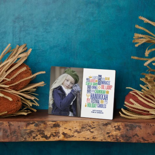 Plaque de table Hanoukka Words Holiday (Côté)