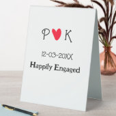 Plaque De Table Happily Engagé ajouter nom de couple date de lettr (En SItu (Tableau))