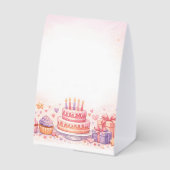 Plaque De Table Happy Birthday sign (Verso)