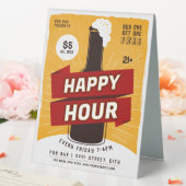 Plaque De Table Happy Hour Drink Beer Ad Bar (In SItu (Mariage))