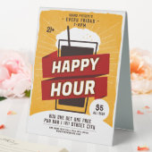 Plaque De Table Happy Hour Drink Beer Ad Bar (In SItu (Mariage))