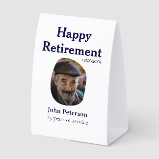 Plaque De Table happy retirement photo 25 years service name