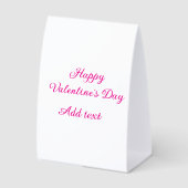 Plaque De Table Happy Valentine's day pink text name message (Recto)