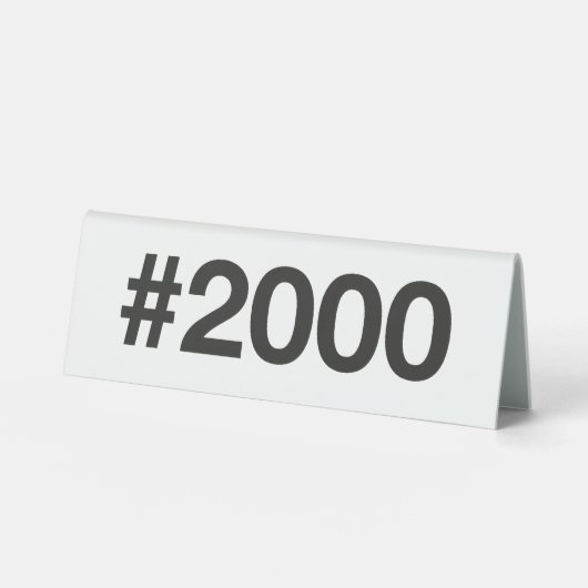 Plaque De Table Hashtag 25 Anniversaire 2000 (Recto)