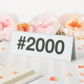 Plaque De Table Hashtag 25 Anniversaire 2000 (In SItu (Mariage))