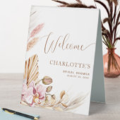 Plaque De Table Herbe de Pampas Florale | AFFICHE DE BIENVENUE WED (En SItu (Tableau))