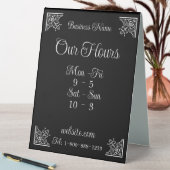 Plaque De Table Heures d'affaires élégantes (En SItu (Tableau))