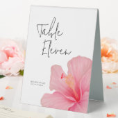 Plaque De Table Hibiscus rose ・ Fleur tropicale ・ Destination (In SItu (Mariage))