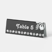 Plaque De Table Hibiscus Tropical dans un panneau de table noir (Verso)