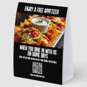 Plaque De Table High Impact Restaurant Dining Game Day Offer (Arrière)