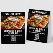 Plaque De Table High Impact Restaurant Dining Game Day Offer (Recto/Verso)