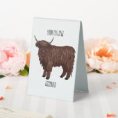 Plaque De Table Highland cow (In SItu (Mariage))