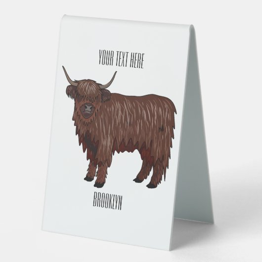 Plaque De Table Highland cow (Recto)