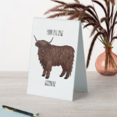 Plaque De Table Highland cow (En SItu (Tableau))