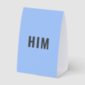 Plaque De Table Him or Her? Game | Wedding Party Fun Games (Verso)