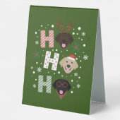 Plaque De Table Ho Ho Labrador Retriever Joyeux Noël (Verso)