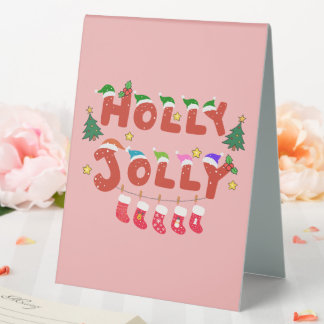 Plaque De Table Holly Jolly