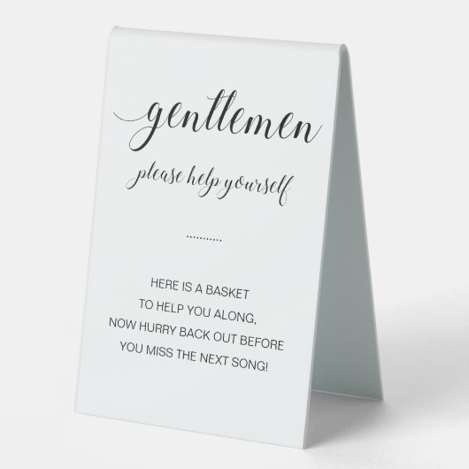 Plaque De Table Hommes Articles personnels Salle de bain Panier Ma (Recto)