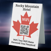 Plaque De Table Hôtel Canadien Wifi Détails Plus Code QR