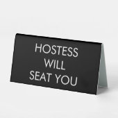 Plaque De Table Hôtesse Vous Placera (Recto)
