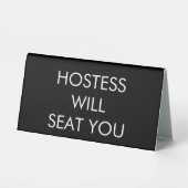 Plaque De Table Hôtesse Vous Placera (Verso)