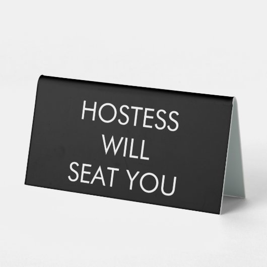 Plaque De Table Hôtesse Vous Placera (Verso)