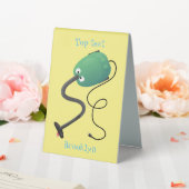 Plaque De Table Humour de dessin animé de l'aspirateur mignon (In SItu (Mariage))