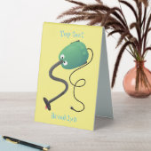 Plaque De Table Humour de dessin animé de l'aspirateur mignon (En SItu (Tableau))