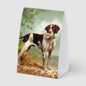 Plaque De Table Hunter dog with bird in mouth (Verso)