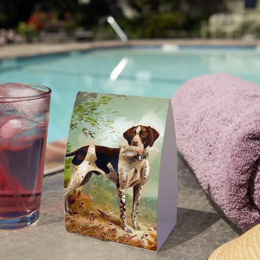 Plaque De Table Hunter dog with bird in mouth (InVersositu (sur table))