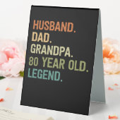Plaque De Table Husband dad grandpa 80 year old 80th birthday men (In SItu (Mariage))