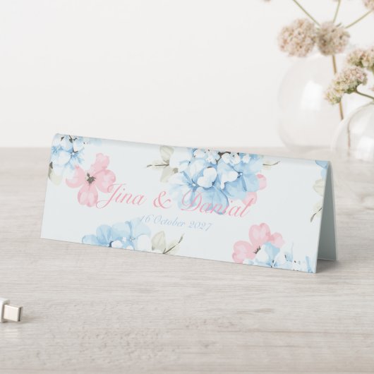 Plaque De Table Hydrangeas Pastel Bloom (En SItu (Tableau))