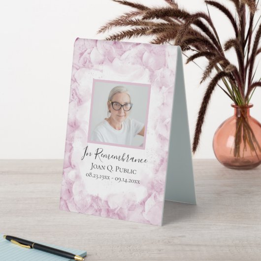 Plaque De Table Hydrangée rose Aquarelle Célébration de la vie (En SItu (Tableau))