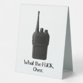 Plaque De Table Icône Fu*k Sur L'Icône Drôle Walkie Talkie (Verso)