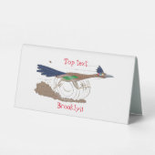 Plaque De Table Illustration amusante de la caricature d'oiseau du (Verso)