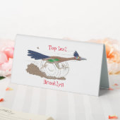 Plaque De Table Illustration amusante de la caricature d'oiseau du (In SItu (Mariage))