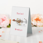 Plaque De Table Illustration amusante de poulet cool (In SItu (Mariage))