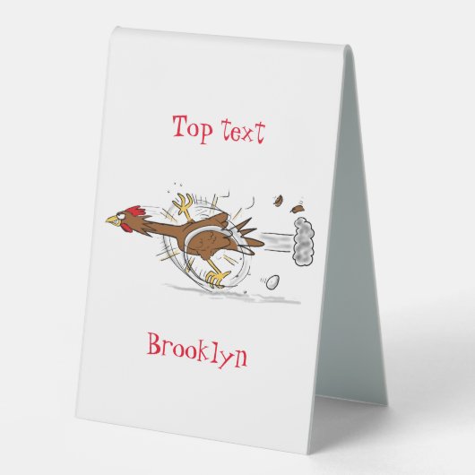 Plaque De Table Illustration amusante de poulet cool (Recto)