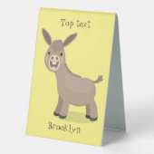 Plaque De Table Illustration d'âne miniature joyeux (Verso)