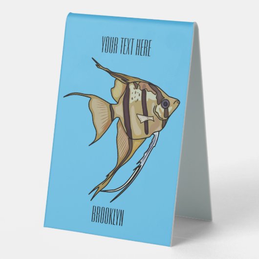 Plaque De Table Illustration d'angelfish (Verso)