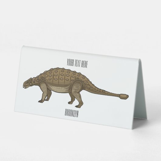 Plaque De Table Illustration d'Ankylosaurus (Recto)