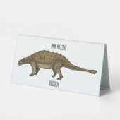 Plaque De Table Illustration d'Ankylosaurus (Verso)
