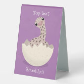 Plaque De Table Illustration d'autruche pour bébé à couver mignon (Verso)