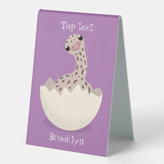 Plaque De Table Illustration d'autruche pour bébé à couver mignon (Recto)