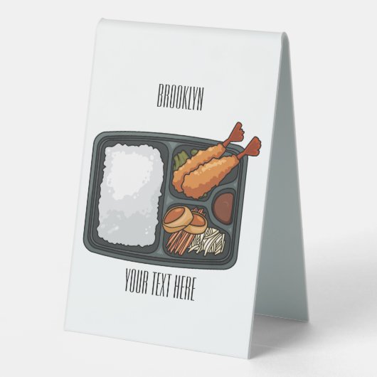 Plaque De Table Illustration de Bento (Verso)