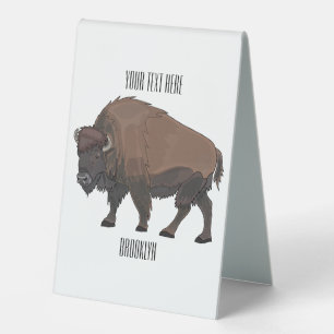 Plaque De Table Illustration de bison