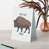 Plaque De Table Illustration de bison (En SItu (Tableau))